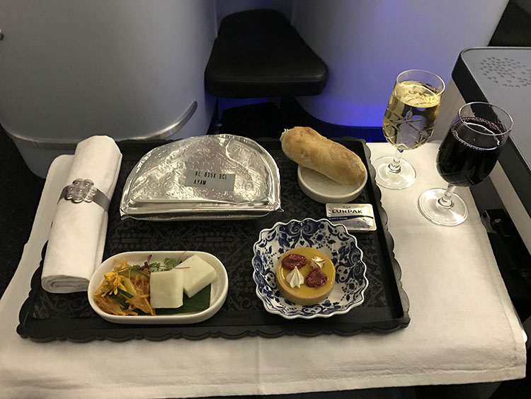 機内食とワイン