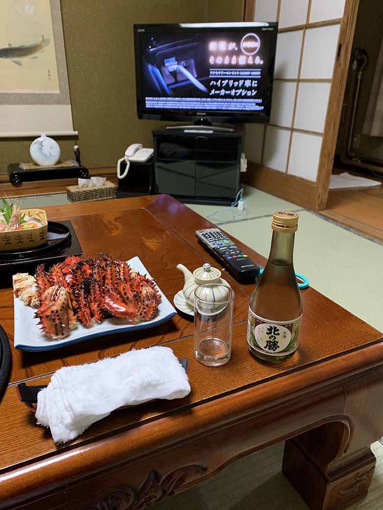 花咲ガニと地酒