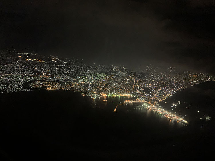 離陸直後の景色