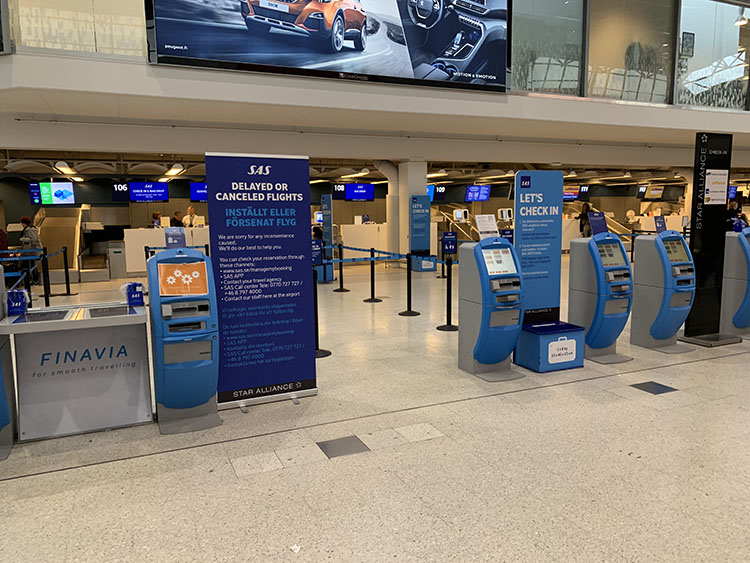 スカンジナビア航空カウンター