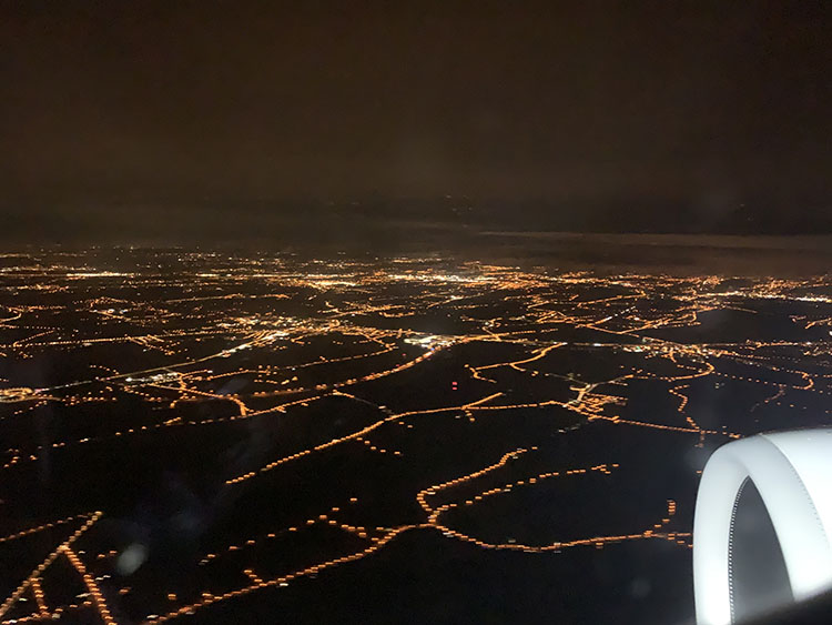 上空からの夜景